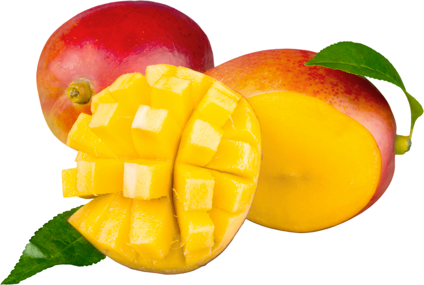 Mangos Whole and Cubed